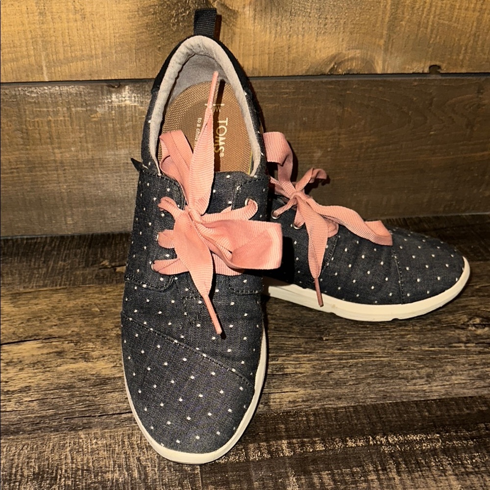 Toms Navy Polka Dot Sneakers